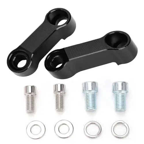 Produktbild: Ymiko Motorrad Spiegelverlängerung, Rückspiegel Verlängerung Motorrad, Motorrad Spiegel Verlängerungen, Moped Spiegelverlängerung, 10mm 8mm Motorrad Spiegel Adapter für Motorcycle Mirror Extension