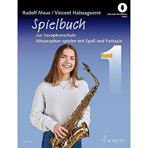 Produktbild: Spielbuch zur Saxophonschule: Altsaxophon spielen mit Spaß und Fantasie. Band 1. Alt-Saxophon. Spielbuch.