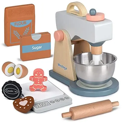 Produktbild: Spielen Küchenzubehör Holz Mixer Set Pretend Play Food Sets für Kinder Rollenspiel Spielzeug für Mädchen und Jungen