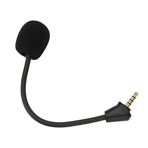 Produktbild: Game-Mikrofon-Ersatz, für Hyper X Cloud II Wireless Cloud Core Cloud Pro Silver Cloudx, Abnehmbarer 3,5-mm-Kopfhörer-Mikrofongalgen