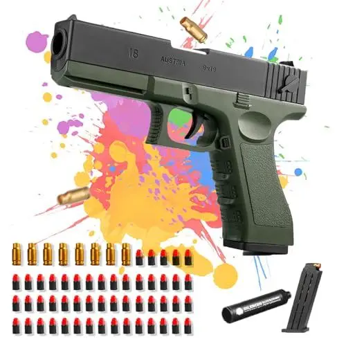 Produktbild: Spielzeug Pistole Kinder, Toy Gun Pistol Fidget, Spielzeug Pistole Blaster mit 50 Soft Kugel, Pistole Spielzeugpistolen für Kinder ab 6 7 8 9+ Jahren
