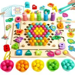 Produktbild: Spielzeug ab 3 Jahre Montessori Spielzeug Spiele ab 3 4 5 6 Jahren - 6 IN 1 Magnetspiel Angelspiel Puzzle Brettspiele Lernspiele Holz Kinderspielzeug ab 3 4 5 6 Jahre Geschenk 3 Jahre Junge Mädchen