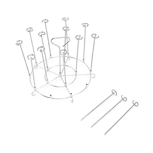 Produktbild: TOPINCN Spießständer für Ninja Foodi Fryer 8QT, Edelstahl Spießständer Racks Grillspieße Rack Halter mit 15 Sticks