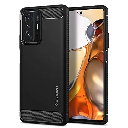 Produktbild: Spigen Rugged Armor Hülle Kompatibel mit Xiaomi 11T / 11T Pro -Schwarz