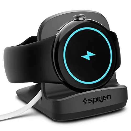 Produktbild: Spigen S354 Smartwatch Ladestation Ständer Dockingstation Kompatibel mit Google Pixel Watch 41mm (Nicht kompatibel mit Pixel Watch 2 2023) - Schwarz