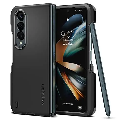 Produktbild: Spigen Thin Fit P Hülle Kompatibel mit Samsung Galaxy Z Fold 4 5G -Schwarz (S Pen Nicht inklusiv)