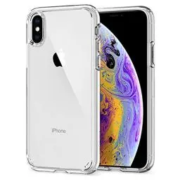 Produktbild: Spigen Ultra Hybrid Hülle Kompatibel mit iPhone XS und Kompatibel mit iPhone X -Crystal Clear