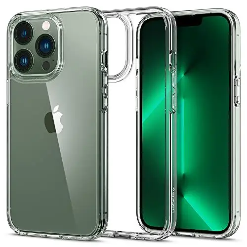 Produktbild: Spigen Ultra Hybrid Kompatibel mit iPhone 13 Pro Hülle (Air Cushion Technologie) Handyhülle dünn transparent hardcase silikon -Crystal Clear
