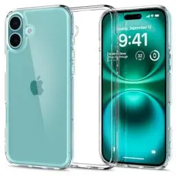 Produktbild: Spigen für iPhone 16 Hülle (Anti Vergilbung) Ultra Hybrid Handyhülle iPhone 16 Case Transparent Durchsichtig Dünn Schlank Slim -Crystal Clear
