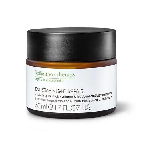 Produktbild: Spilanthox therapy - Extreme Night Repair - Gesichtscreme zur Faltenreduktion - intensive Anti-Aging Gesichtspflege über Nacht - Spilanthol, Hyaluronsäure & Zink - vegane Naturkosmetik - 50ml