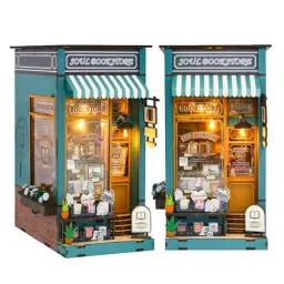 Produktbild: Spilay DIY Book Nook Kit, DIY Puppenhäuser Holz Miniatur Haus Möbel Kit Mit LED-Licht,Spieluhr,3D Holzpuzzle Buchstütze Bücherregal Dekoration,Buchstützen Modell Build-Creativity Kit-M2314