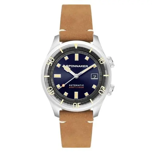Produktbild: Spinnaker Herren 42mm Bradner Automatik Tidal Blue 3-Zeiger-Uhr mit Edelstahlarmband SP-5062-05