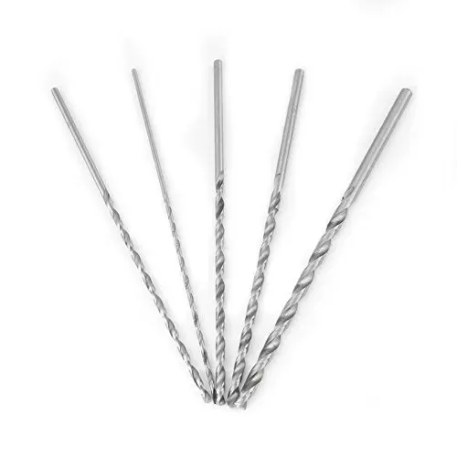Produktbild: Spiralbohrer, Spiralbohrer mit Geradem Schaft, Schlagbohrer-Bit-Set, HSS-Spiralbohrer aus Metall, Extra Langes Spiralbohrer-Werkzeug mit Geradem Schaft aus Schnellarbeitsstahl, 2-5 Mm für Holz