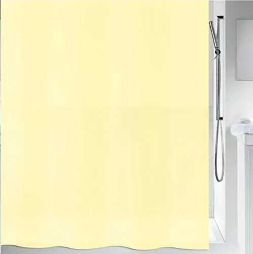 Produktbild: Spirella Anti-Schimmel Duschvorhang Bio Anti-Bakteriell, waschbar, wasserdicht PEVA 180x200cm Gelb, Citronier