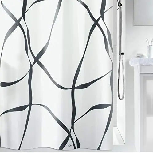 Produktbild: Spirella 10.11766 Anti-Schimmel Duschvorhang Ribbon Anti-Bakteriell, waschbar, wasserdicht Polyester 180x200cm