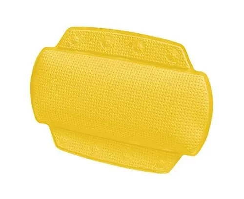 Produktbild: Spirella Badewannenkissen Alaska Gelb mit 8 Saugnäpfen antibakteriell, rutschhemmend 23 x 32 cm waschbar, Made in Germany