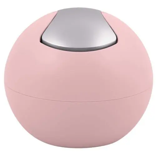 Produktbild: Spirella Kosmetikeimer 1 Liter Abfalleimer Schwingdeckeleimer Tischabfalleimer Bowl Rosa matt, Rose Mat