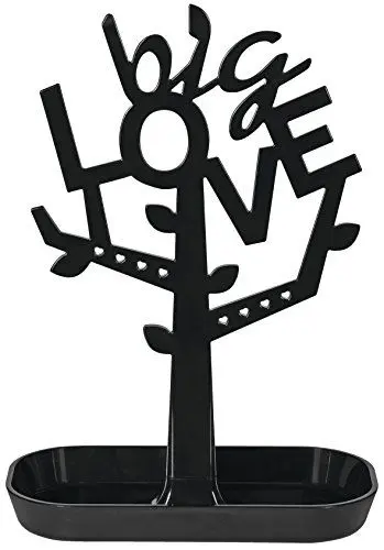 Produktbild: Spirella Sydney Black Schmuckbaum Badaccessoire, Plastik, Schwarz, 35 X 25 cm
