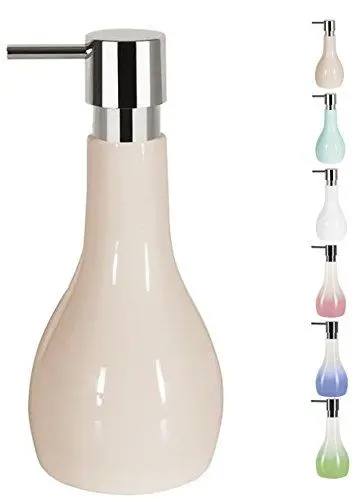 Produktbild: Spirella Seifenspender Bali Flüssigseifen-Spender Steingut 400ml Sand/Beige