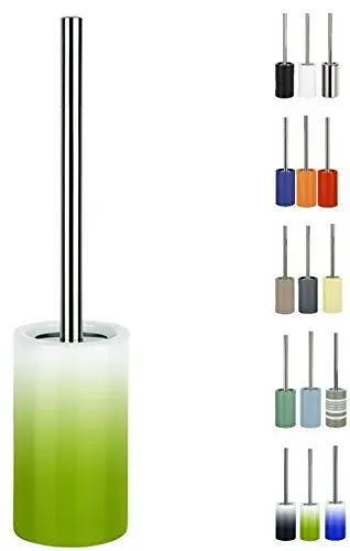 Produktbild: Spirella Tube Bürste Toilettenbürste Klobürste WC Garnitur aus Porzellan, Keramik, Grün/Weiß