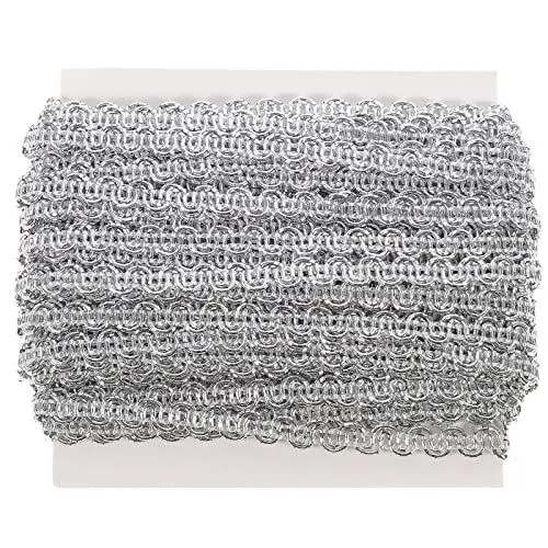 Produktbild: Ciieeo Spitzenband Selbstklebend 10 geflochtenes Muster, bunt, zum von Kleidung, Besatz für Bastelarbeiten, Kleidung, Geschenkverpackungen, Party, Dekoration (Silber) Zackenlitze