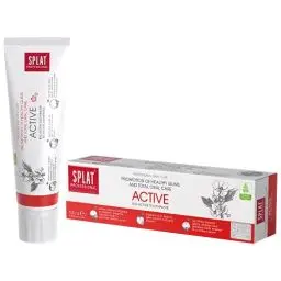 Produktbild: SPLAT PROFESSIONAL Active Zahnpasta mit Heilpflanzen die irritiertes Zahnfleisch beruhigen und den Zahnschmelz mit wichtigen Mineralien versorgen in einer praktischen 100ml Packung