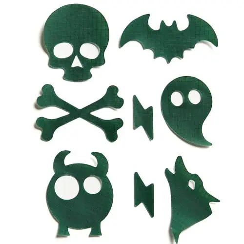 Produktbild: Spooky Reparaturset für Daunenjacken, selbstklebend, Nylon-Reparaturflicken für Ihre Outdoor-Ausrüstung, langlebig, wasserdicht und einfach zu bedienen, Flaschengrün