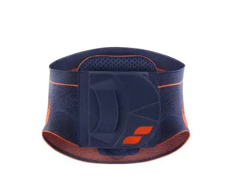 Produktbild: SPORLASTIC – VERTEBRADYN SUPREME Rückenstützgürtel gerade – Orthopäd. Rückenbandage mit AIR-MATRIX Silikonpelotte zur Unterstützung der Lendenwirbel – LWS-Orthese mit 3D-Gestrick – Orange Größe M