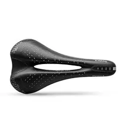 Produktbild: Selle Italia SPORT Gel Flow – Sattel für Stadtfahrräder, Trekkingräder, Citybikes, mit anatomischem Loch und Schiene aus FEC-Legierung – Größe S2, Schwarz