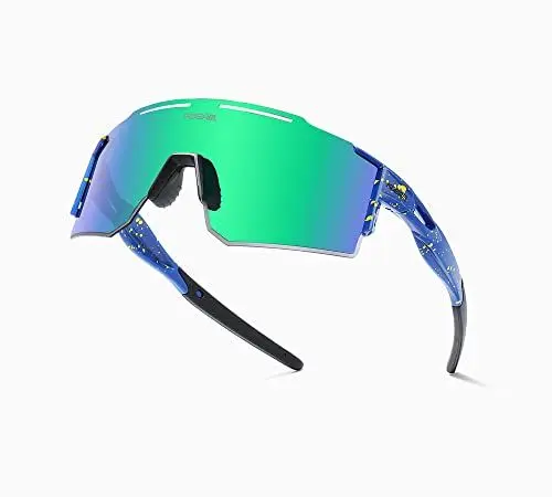 Produktbild: Sport Sonnenbrille Herren Polarisiert Fahrradbrille Sportbrille für Damen UV 400 Schutz Outdoor Sport Schutzbrille für Radfahren Autofahren Angeln Klettern Golf