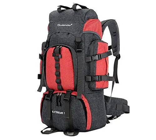 Produktbild: Sport Tent-Wanderrucksack Trekkingrucksäcke Erwachsene Rucksack für Reisen Outdoor Klettern Camping mit Innengestell und Regenschutz, 55L.Rot