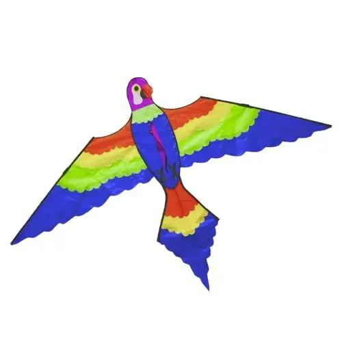 Produktbild: Sport1 Parrot Twister - Kinderdrachen Papageienschwanz - Parrot Kite 154x122cm - Drachen für Kinder ab 3 Jahren - Inklusive Griff und Seil - Drachen für Strand und Park - Spiele im Freien