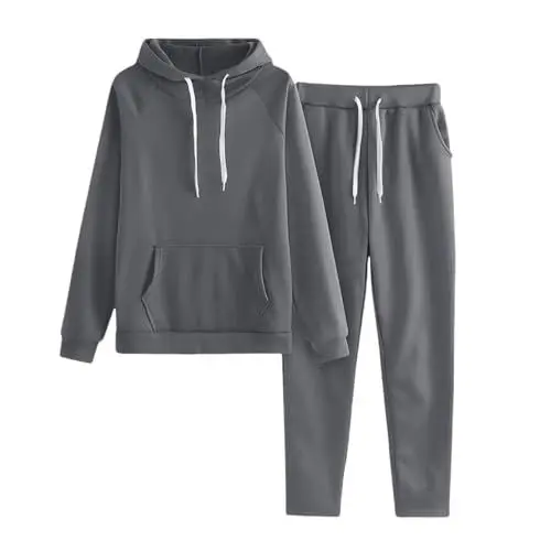 Produktbild: sportanzug damen Jogginganzug Anzug Sportanzug Trainingsanzug Lang Hosenanzug Sweatshirt und Jogginghose 2 Teilig Tracksuits Sport Outfit Baumwolle Hausanzug sweatshirt damen pink ohne kapuze