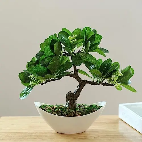 Produktbild: SPORTARC Künstliche Pflanzen, künstlicher Bonsai-Baum, Topf, Kunst, Wohnzimmer, Tisch, Innendekoration, japanische Simulation, Kiefer Gruß, Gäste, getopft für Home Office