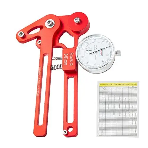 Produktbild: SPORTARC Speichenspannungsmesser, Speichenspannungsmesser, Radherstellung, Werkzeug, Drahtspannung (rote mechanische Uhr)