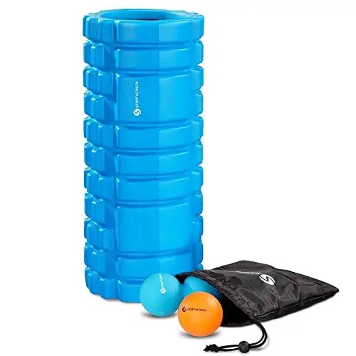 Produktbild: SPORTASTISCH Faszienrolle „Let’s Roll“ Fitnessrolle Massagerolle 30cm mittel-hart im Set mit Faszienball Duoball für Rücken, Wirbelsäule & Nacken