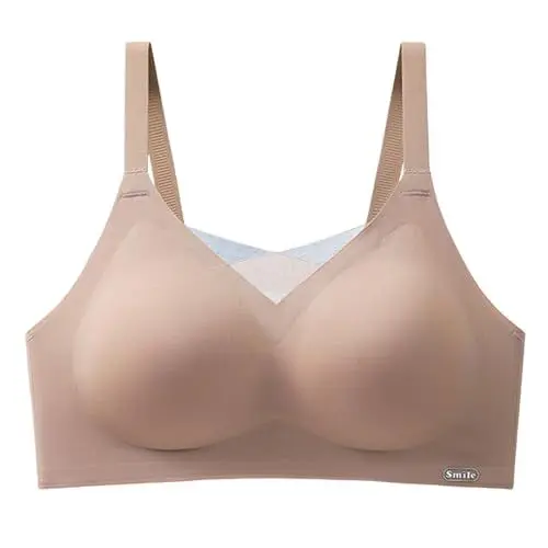 Produktbild: Sport-BHs für Damen, Übergröße, volle Unterstützung, kabellos, Push-Up-Sport-BH, Workout für große Brust, niedliche Yoga-Sport-BHs für Frauen, hohe Unterstützung, Lauf-Tanktop, coffee, M