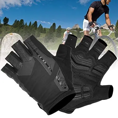 Produktbild: Sporthandschuhe, Halbfinger-Fahrradhandschuhe, Besserer Schutz, Bequem, Stoßfest, für Mountainbike für Fitness (M)