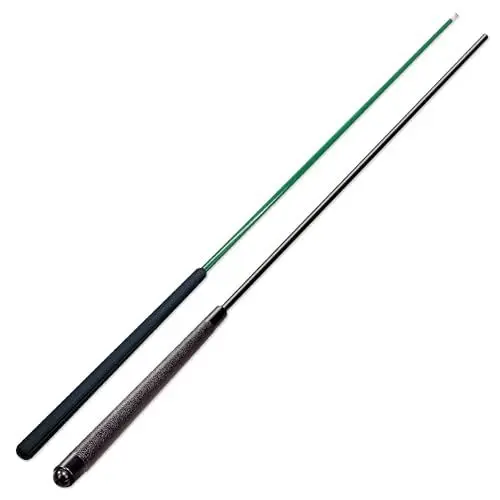 Produktbild: Sportime Fiberglas-Queue | 140 cm Billardqueue aus Glasfaser + Kunststoffgriff | Einteilig, 12 mm Spitze, 580 g, Grün o. Schwarz | Langlebig, bruchsicher, strapazierfähig