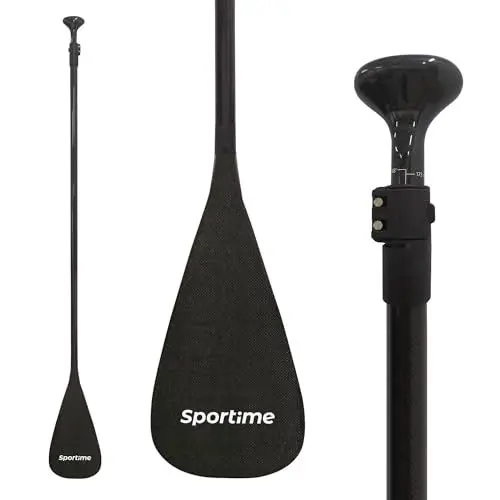 Produktbild: Sportime Paddel | Full Carbon 2022 | Nur 650g | M-L Blattgröße | 3-teiliger Aufbau | Verstellbares Schaftsystem | Anti-Twist | 218cm Länge