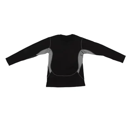 Produktbild: Sport-Langarmshirt, Elastisches, Waschbares, Athletisches Kompressionsoberteil mit Rundhalsausschnitt, Lässig für Fitnessstudio, Fitness für Männer (XL)