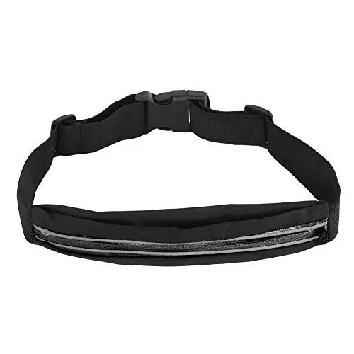 Produktbild: LAUFGÜRTEL HÜFTTASCHE SCHWEIßFEST Sporttasche FÜR Outdoor-Fitness UND Jogging SCHWARZ GRÜN ORANGE Faser 71 * 1,5 * 4CM 1X Sporttasche (Black)
