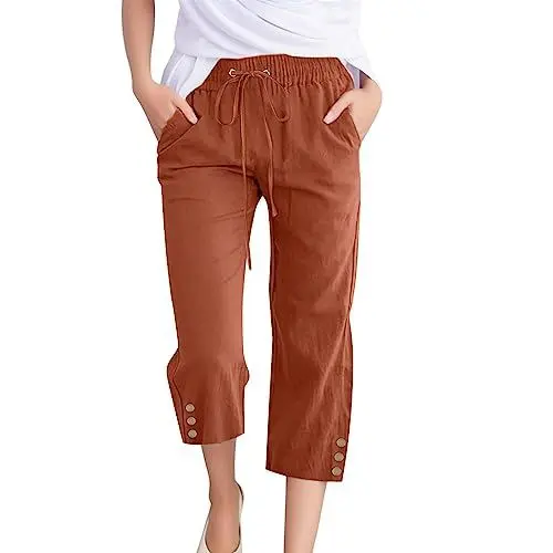 Produktbild: Sportleggings für Damen Weiße Hose Damen Leoparden Leggings Damen Damen Hosen Elegant Vaseva Hose Damen Damen Leggings Damen Kurze Cargohose Damen Freizeithose Damen Blickdichte Braun S