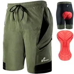 Produktbild: Sportneer Fahrradhose Herren MTB Hose Radlerhose Herren Radhose Mountainbike Hose mit 3D Sitzpolster Radhose Fahrradhose, Schnelltrocknend und Atmungsaktiv Mountainbike Hose