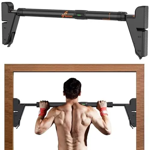 Produktbild: Sportneer Klimmzugstange Türrahmen, Gear-Lock Funktion Pull Up Bar Reckstange Türrahmen Ohne Schrauben, Klimmzugstange für den Türrahmen mit rutschfestem Komfort für das Oberkörpertraining