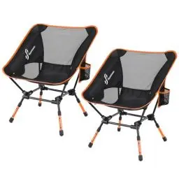 Produktbild: Sportneer Tragbarer Stuhl, verstellbare Höhe, Klappstühle für draußen, kompakter Campingstuhl für Erwachsene, Camping, Rucksackreisen, Wandern, Picknick, Rasen, Sport, Outdoor-Reisen