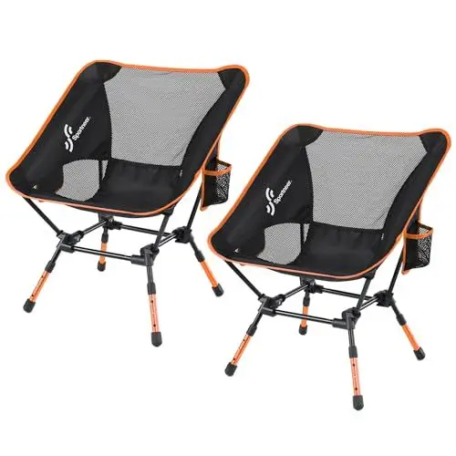 Produktbild: Sportneer Tragbarer Stuhl, verstellbare Höhe, Klappstühle für draußen, kompakter Campingstuhl für Erwachsene, Camping, Rucksackreisen, Wandern, Picknick, Rasen, Sport, Outdoor-Reisen