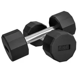 Produktbild: SPORTNOW Kurzhantel-Set 10 kg, Hantelset aus Metall, 2er Set Rutschfest Kurzhanteln, für Krafttraining und Fitness, Schwarz