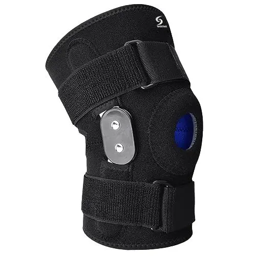 Produktbild: Sportout Kniebandage,mit abnehmbare Aluminiumscharniere Kniestütze,Kniebandagen perfekt für Fitnessstudio, Gewichtheben, Walking, Sport, Volleyball,Damen und Herren