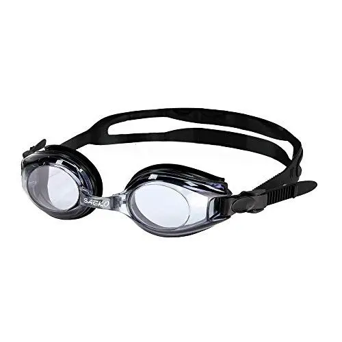 Produktbild: SPORTS WORLD VISION Optische Schwimmbrille - Schwarz - für Erwachsene Plus-Minus-Dioptrie +6.00, UV-Tönung